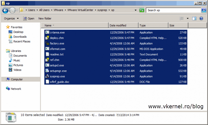 vmware tools download loctaion on xp